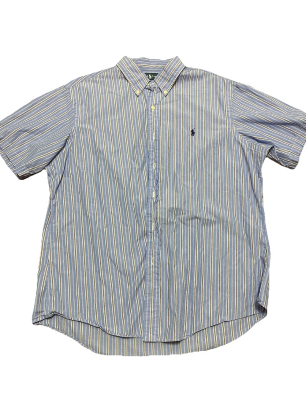 Polo by Ralph Lauren Blue Striped Short-Sleeve Button-Down Shirt